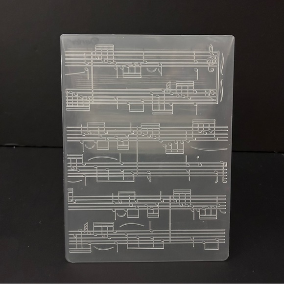 Darice 4” x 6” embossing folder - SHEET MUSIC - Picture 5 of 11